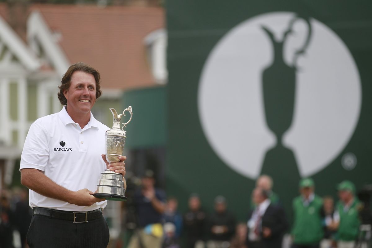 Phil Mickelson won his first Claret Jug by carding a final-round 66 with four birdies on the final six holes. (Associated Press)