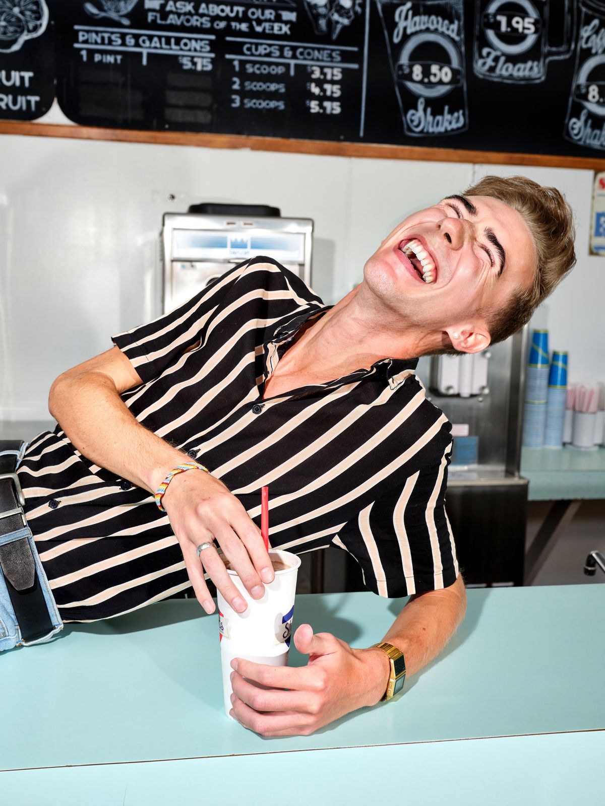 B. Dylan Hollis is seen at Shields Date Garden in Indio, Calif., on Sept. 12. Hollis has 10.2 million followers on TikTok, which helped him top the bestseller list when he released “Baking Yesteryear.”  (MICHELLE GROSKOPF/New York Times)