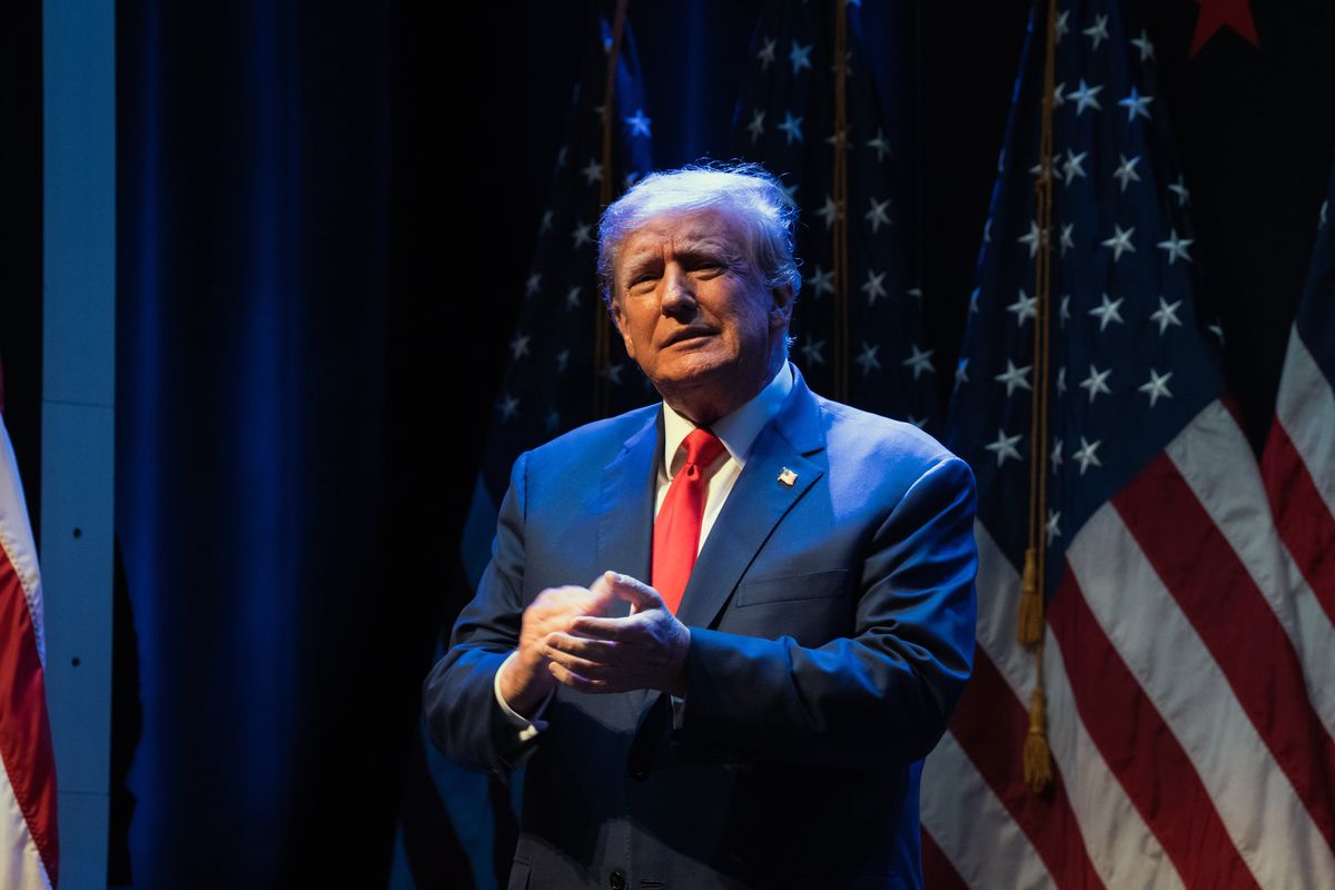 FILE -- Former President Donald Trump, a candidate for the Republican presidential nomination, at a rally in Davenport, Iowa, on March 13, 2023. Trump is facing multiple investigations from both the federal and state level. (Desiree Rios/The New York Times) (DESIREE RIOS)