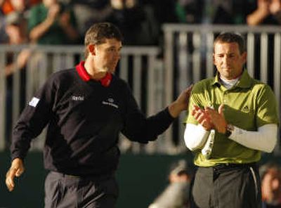 
British Open runner-up Sergio Garcia showed little class after losing at Carnoustie to Ireland's Padraig Harrington. Associated Press
 (Associated Press / The Spokesman-Review)