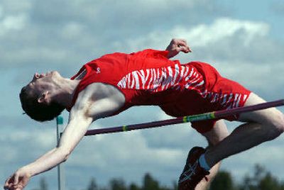 
Sandpoint senior Charlie Hirning is the state co-leader in the high jump with a mark of 6 feet, 8 inches. 
 (Jesse Tinsley / The Spokesman-Review)