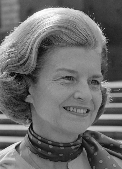 FILE - This Aug. 11, 1975 photo released by CBS-TV shows first lady Betty Ford as she appeared on