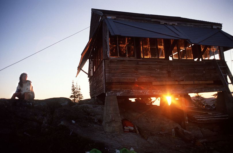 In 1988, when this photo was made, the Little Snowy Top lookout in the Salmo-Priest Wilderness was being refurbished over several years with help from the Forest Service, Washington Back Country Horseman, Spokane Mountaineers and a donation from the proceeds of the guidebook 100 Hikes in the Inland Northwest. (Rich Landers)