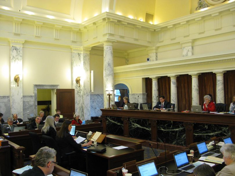 The Idaho Legislature's joint budget committee discusses funding for shortfalls in the Idaho Education Network on Thursday morning (Betsy Russell)