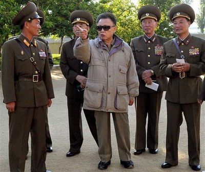 In this undated photo released by Korean Central News Agency via Korea News Service in Tokyo Sunday, June 14, 2009, North Korean leader Kim Jong Il, center, inspects the command of the 7th Infantry Division of the Korean People's Army at an undisclosed location in North Korea.
(AP Photo/Korean Central News Agency via Korea News Service) (The Spokesman-Review)