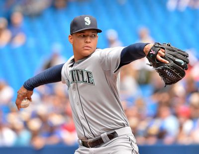 Mariners starter Taijuan Walker fell to 0-4 in six road starts, but dropped his road ERA from 10.71 to 9.79. (Associated Press)