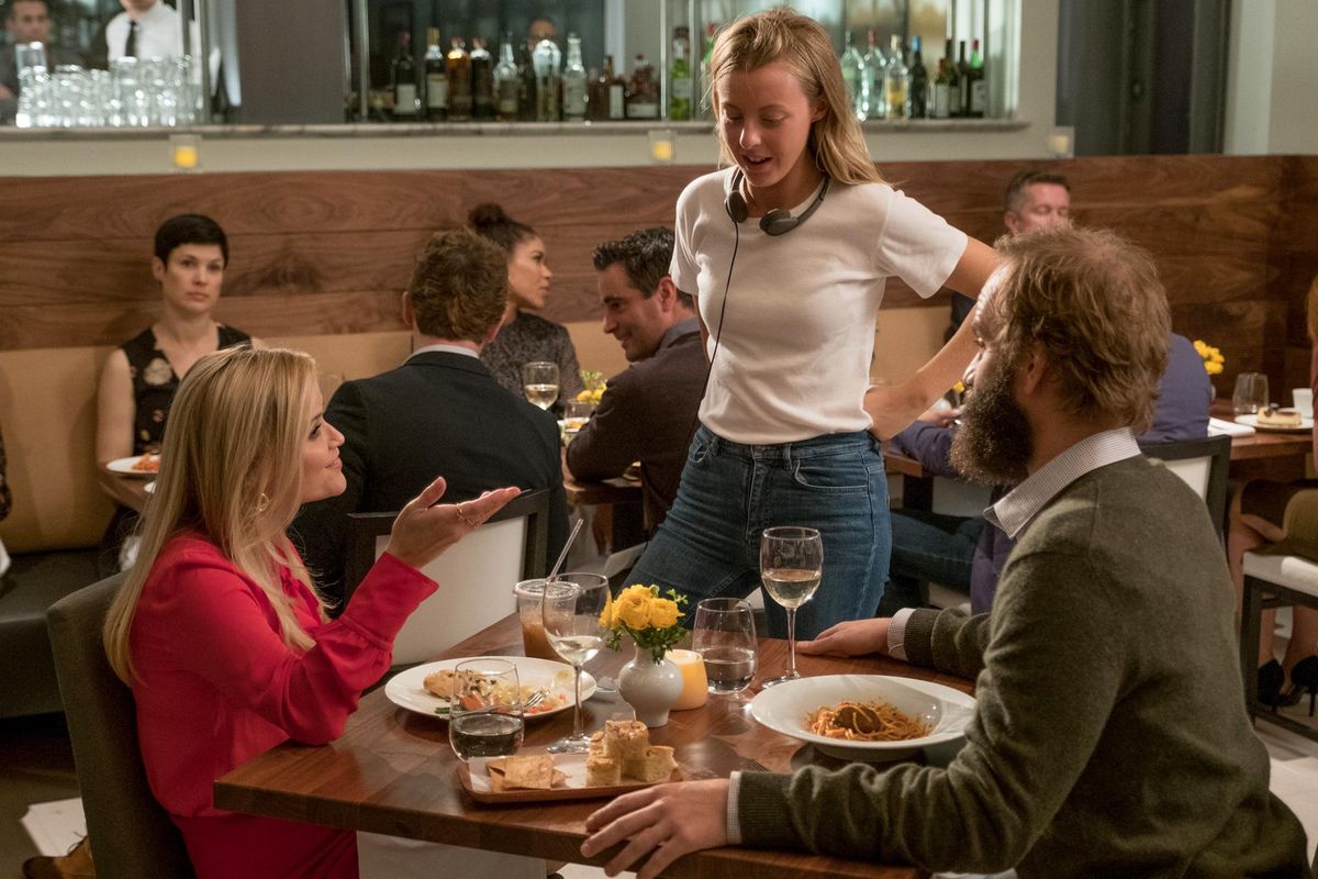 Hallie Meyers-Shyer, center, directs Reese Witherspoon and Ben Sinclair in a scene from “Home Again.” (Karen Ballard / Open Road Films)