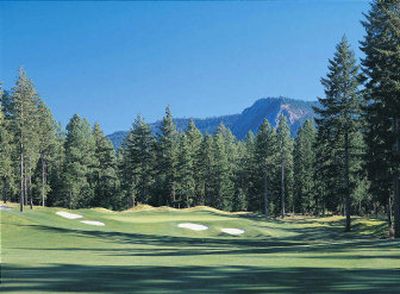 
The fourth hole at the Prospector Course is as picturesque as it is challenging. 
 (Rob Perry photo / The Spokesman-Review)