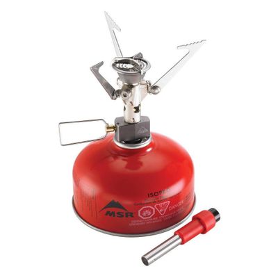 MSR’s MicroRocket metal stove, made for wilderness use.