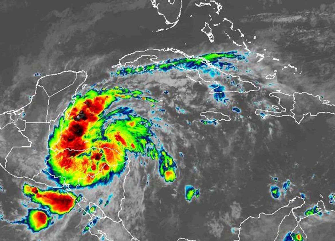 Tropical Storm Sara forecast to fall apart over land, while remnant low could make way to