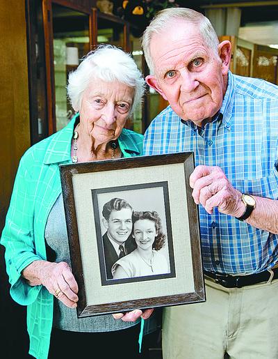  Fran and Jack Rogers, both 86, met  shortly after Jack returned  from service in the Pacific during World War II. They’ve been married 64 years.  (Colin Mulvany)