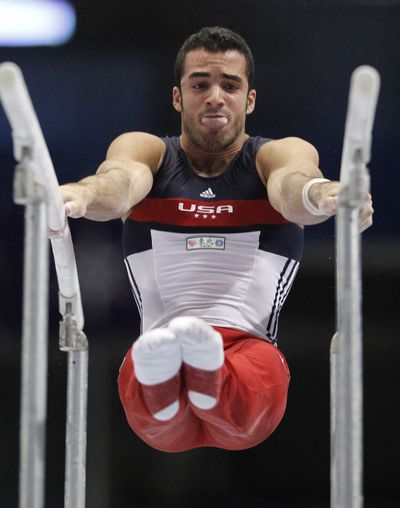 Danell Leyva won the first medal on the men’s parallel bars for an American since 2001 at Gymnastics World Championships. (Associated Press)