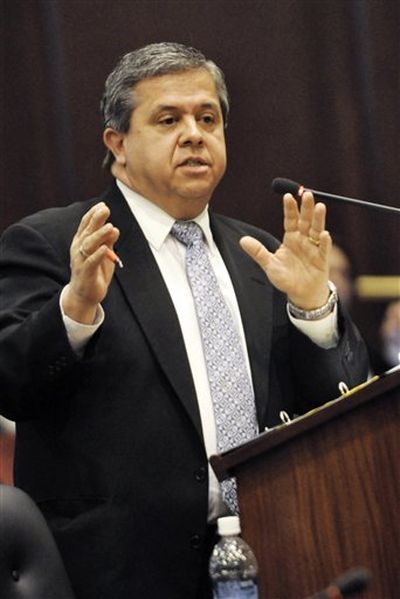 State Superintendent of Public Schools Tom Luna testifies before lawmakers in Boise on Feb. 11.  (Associated Press file)