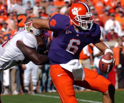 Charlie Whitehurst went through the Atlantic Coast Conference battles as Clemson quarterback in 2005.  (Associated Press)