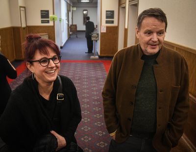 Shanda and Alan Shepherd of Rocket Market are pictured here downtown on Feb. 28, 2019. (Dan Pelle/The Spokesman-Review)