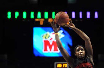 
Crystal Langhorne will finish her Maryland career as the program's leader in scoring and rebounding. 
 (Rajah Bose / The Spokesman-Review)
