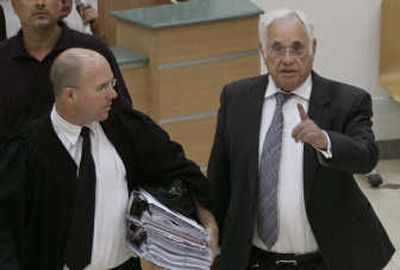 
American businessman Morris Talansky arrives at the district court in Jerusalem on Tuesday. He testified he gave  cash to  Ehud Olmert before Olmert was prime minister of Israel. Associated Press
 (Associated Press / The Spokesman-Review)