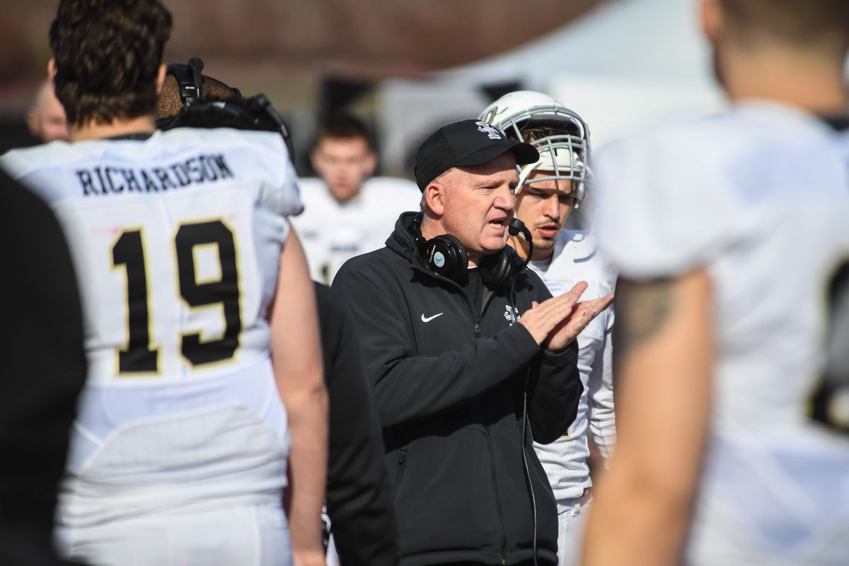 So far Idaho coach Paul Petrino has liked what he’s seen from his defense during spring practice. (Dan Pelle / The Spokesman-Review)