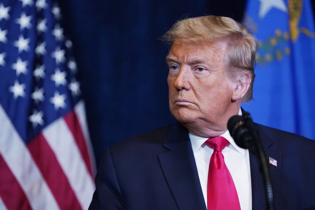 President Donald Trump listens as Nevada business leaders talk at Trump International Hotel Las Vegas, Wednesday, Oct. 28, 2020, in Las Vegas.  (Evan Vucci)