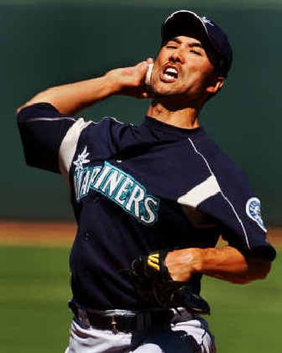 
Mariners reliever Shigetoshi Hasegawa threw three innings Saturday and gave up just one unearned run to Kansas City.
 (Associated Press / The Spokesman-Review)