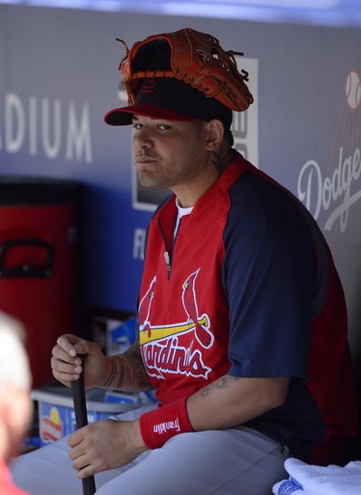 Cardinals’ Yadier Molina was hitting .353 through Friday. (Associated Press)