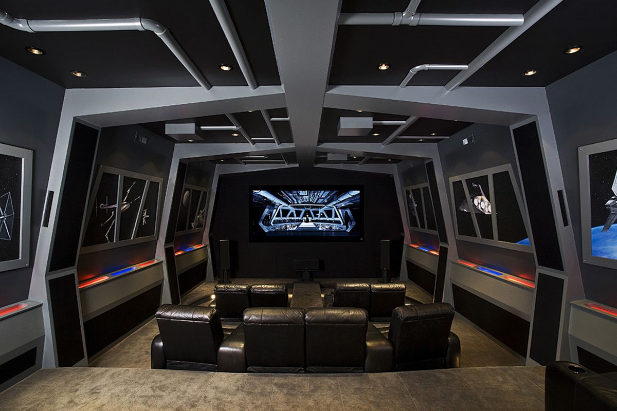 Kim and Jim Howatt’s basement in Libertyville, Ill., is modeled after Darth Vader