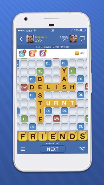 This image released by Zynga shows the Words With Friends app. (Associated Press)