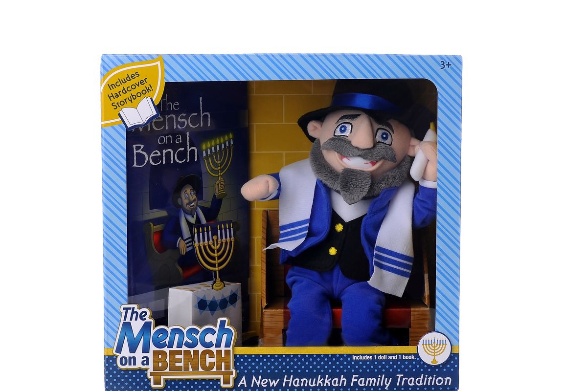 This Hanukkah toy is called The Mensch on a Bench. Creator Neal Hoffman is Jewish, his wife is Catholic and he came up with the idea for the toy when his son asked for an Elf on the Shelf toy. Hoffman made a prototype of Mensch on a Bench in 2013 and sold out in 10 days; this year he’s producing 50,000. (Associated Press)