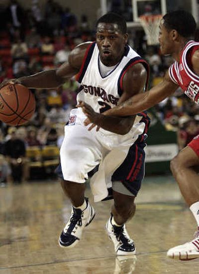 
Jeremy Pargo drives, but only scored two points against Texas Tech.Associated Press
 (Associated Press / The Spokesman-Review)