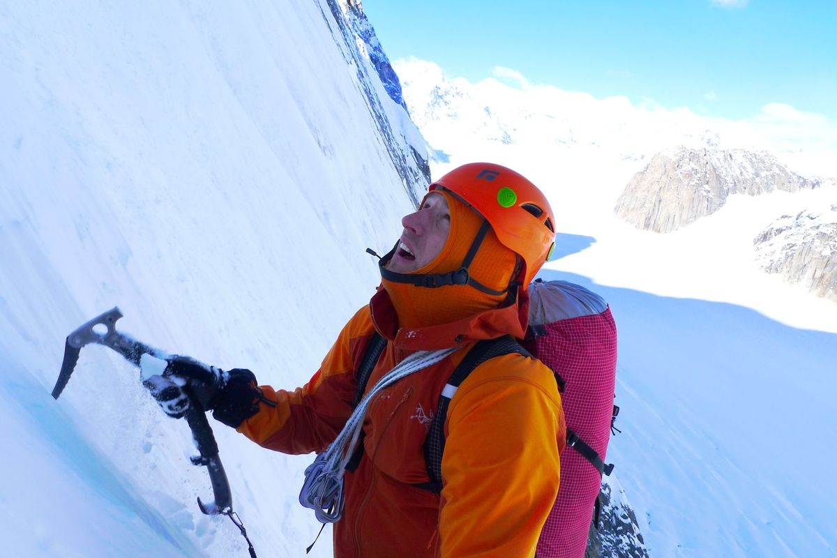 Jess Roskelley endures bitter cold while scaling Alaska’s Wake Mountain.