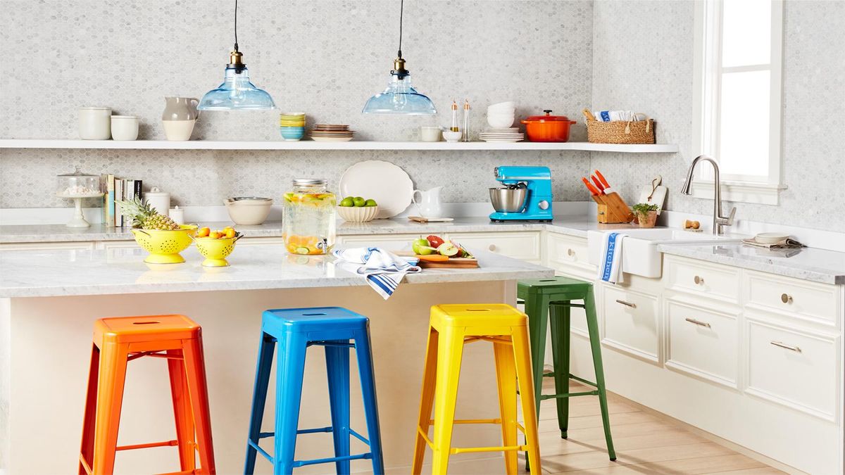 This undated artist rendering provided by Walmart shows its colorful kitchen, part of  a new online home shopping experience that will let shoppers discover items based on their style. (Associated Press)