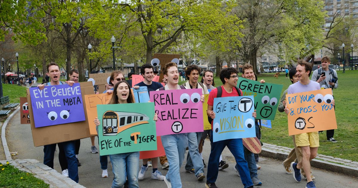 Organizers marched to get googly eyes on Boston trains. Officials ...