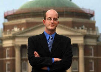 Wade McDonald poses for a photo at Southern Methodist University in Dallas. McDonald signed up for a monthlong summer crash course taught by SMU business professors. For six hours a day, he sat in on lectures and lessons about marketing, accounting, finance, operations and business law.
(Associated Press / The Spokesman-Review)