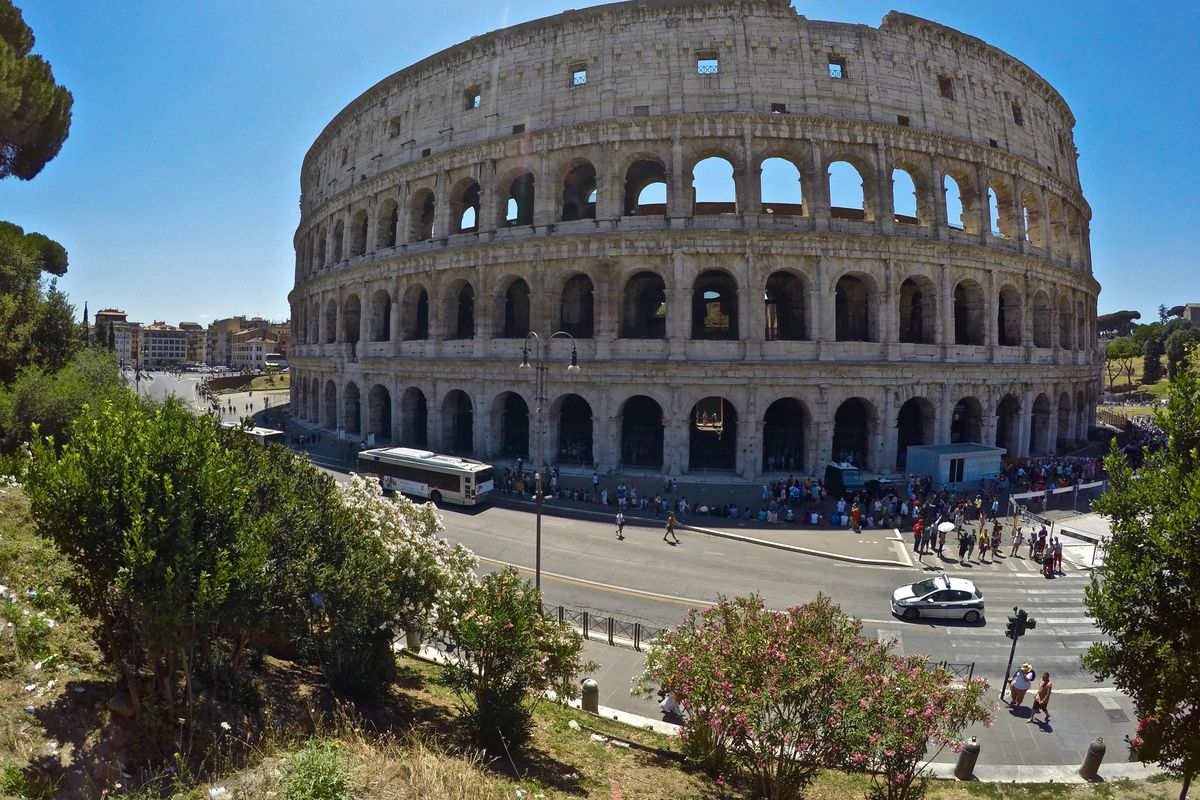 A general view of the Colosseum after the first stage of the restoration work was completed in Rome, Tuesday, June 28, 2016. The Colosseum has emerged more imposing than ever after its most extensive restoration, a multi-million-euro cleaning to remove a dreary, undignified patina of soot and grime from the ancient arena, assailed by pollution in traffic-clogged Rome. The restorations first stage was officially unveiled on Friday, July, 1st, 2016. (AP Photo/Fanuel Morelli) ORG XMIT: ROM105 (Fanuel Morelli / AP)