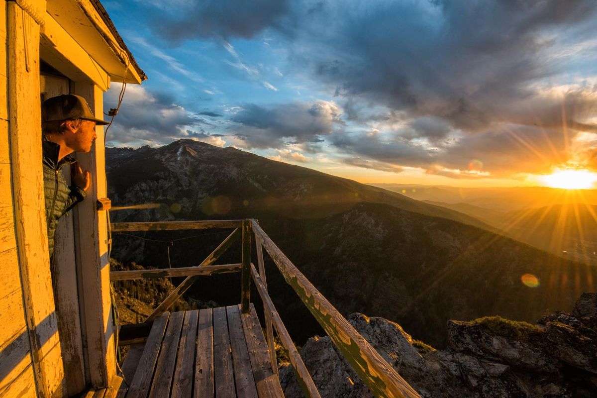 Author Aaron Theisen at one of the 125 hiking destinations described in his book, “Day Hiking: Glacier National Park and Western Montana.” (Aaron Theisen / Courtesy)