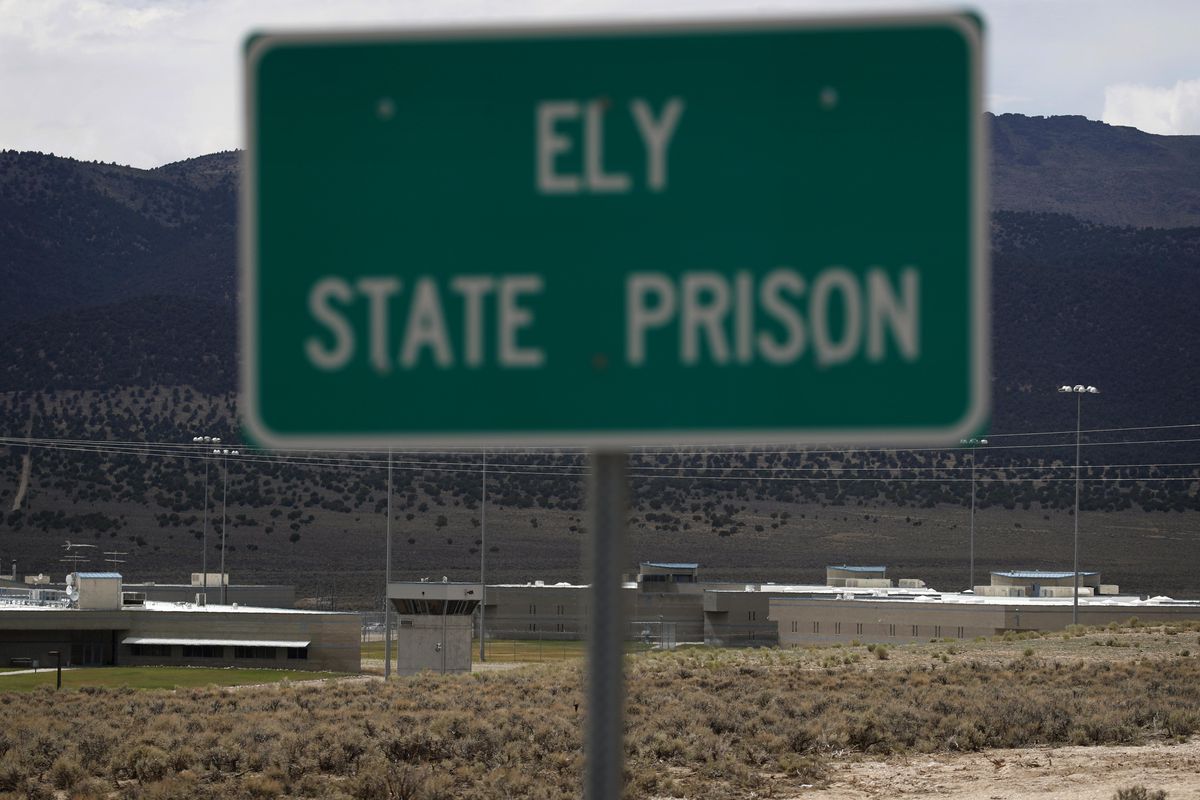 A sign marks the entrance to Ely State Prison, the location of Nevada’s execution chamber, Wednesday, July 11, 2018, near Ely, Nev. A Nevada judge effectively put the execution of Scott Raymond Dozier on hold Wednesday after a pharmaceutical company objected to the use of one of its drugs to put someone to death. (John Locher / Associated Press)