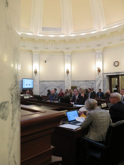The Joint Finance-Appropriations Committee holds a hearing on the budget for the Idaho State Lottery, on Monday, Feb. 6, 2017 (Betsy Z. Russell)