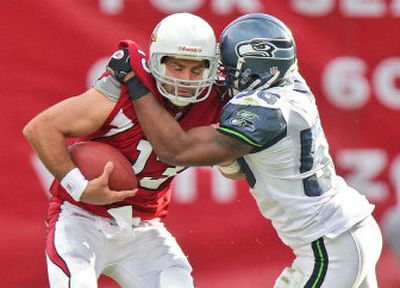 
Seattle Seahawks linebacker Leroy Hill, who saw some action against Arizona and quarterback Kurt Warner, will try to keep things going against St. Louis. 
 (Associated Press / The Spokesman-Review)