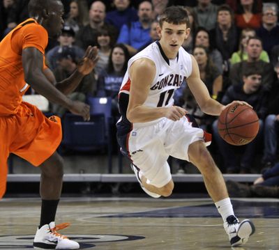 Gonzaga freshman point guard David Stockton is following in the footsteps of his NBA Hall of Fame father John. (Dan Pelle)