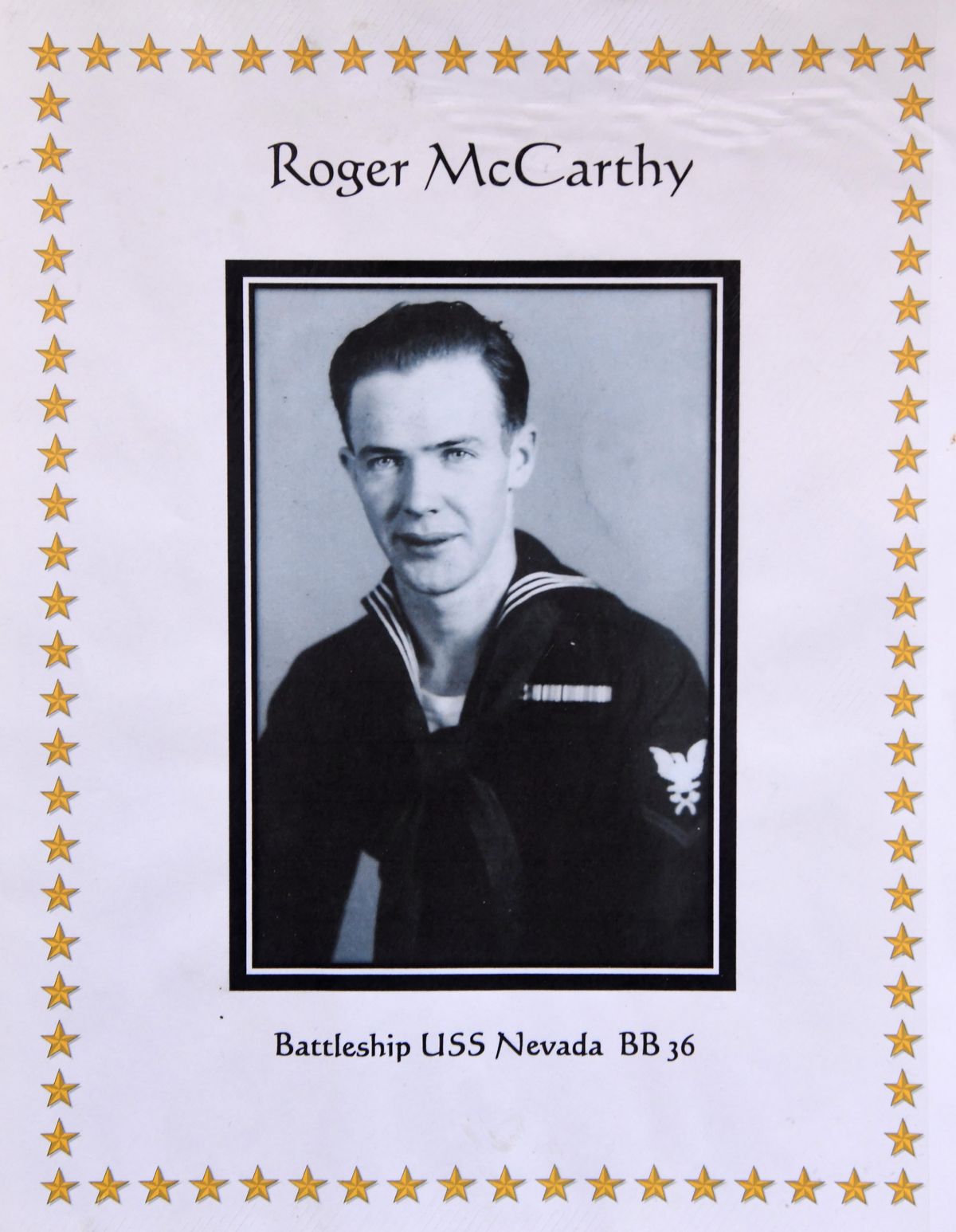 Roger McCarthy served on the USS Nevada and took part in D-Day. He also participated in the invasions of Southern France, Iwo Jima and Okinawa. (Roger McCarthy / Courtesy)