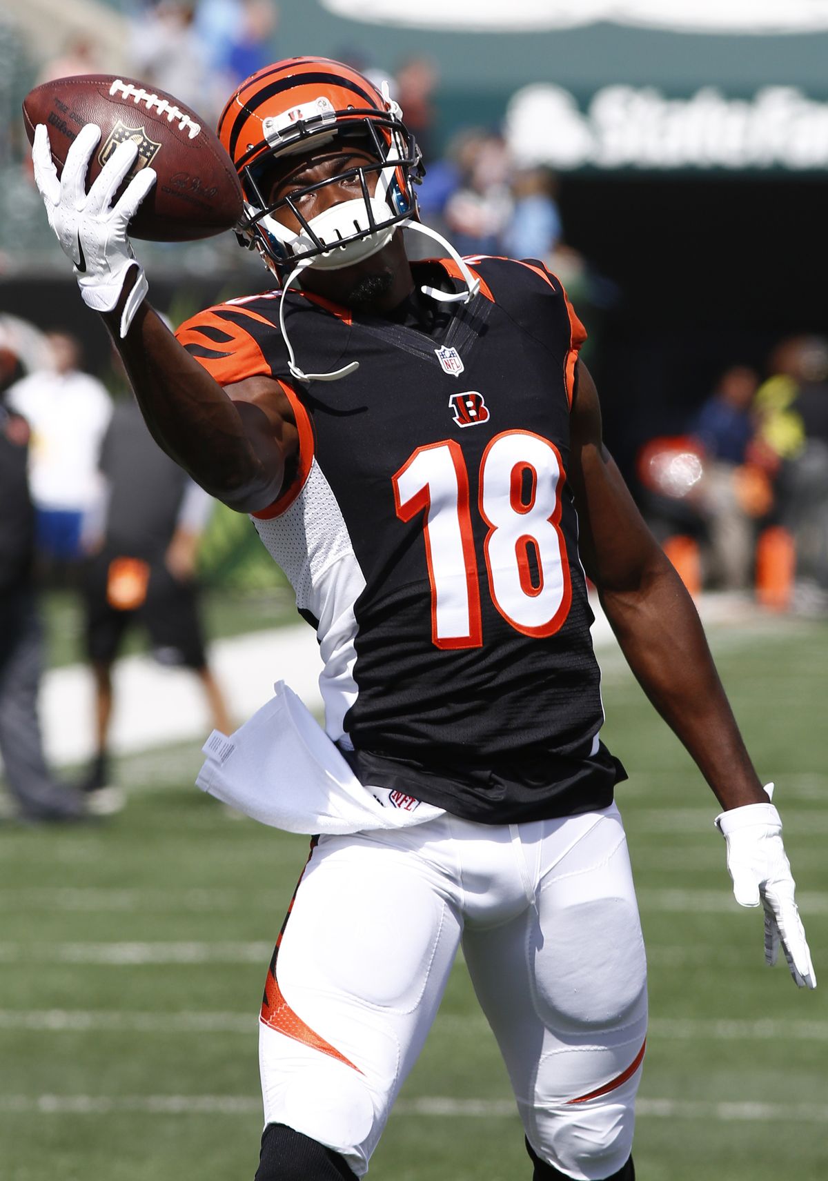 Cincinnati will be without playmaking WR A.J. Green today against Carolina. (Associated Press)