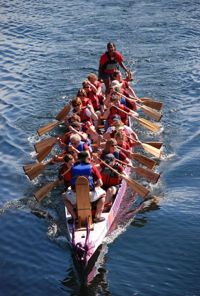 Molly Huss’ dragon boat team came in last. But no one cared.