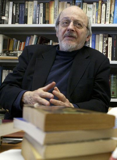 American author E.L. Doctorow smiles during an interview in his office at New York University in New York in 2004. (Associated Press)