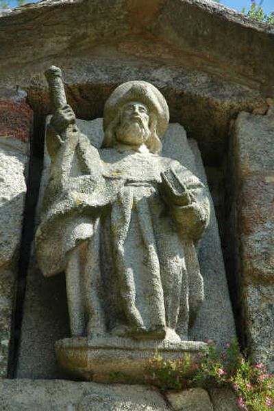 
Images of St. James often can be found enshrined over water fountains along the road to Santiago de Compostela, where his remains were discovered in 813 A.D.
 (BRAD MYERS PHOTO / The Spokesman-Review)