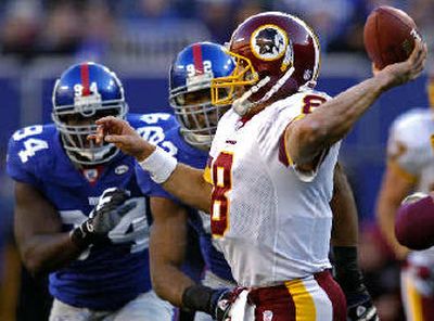 
Redskins QB Mark Brunell struggled all day.
 (Associated Press / The Spokesman-Review)