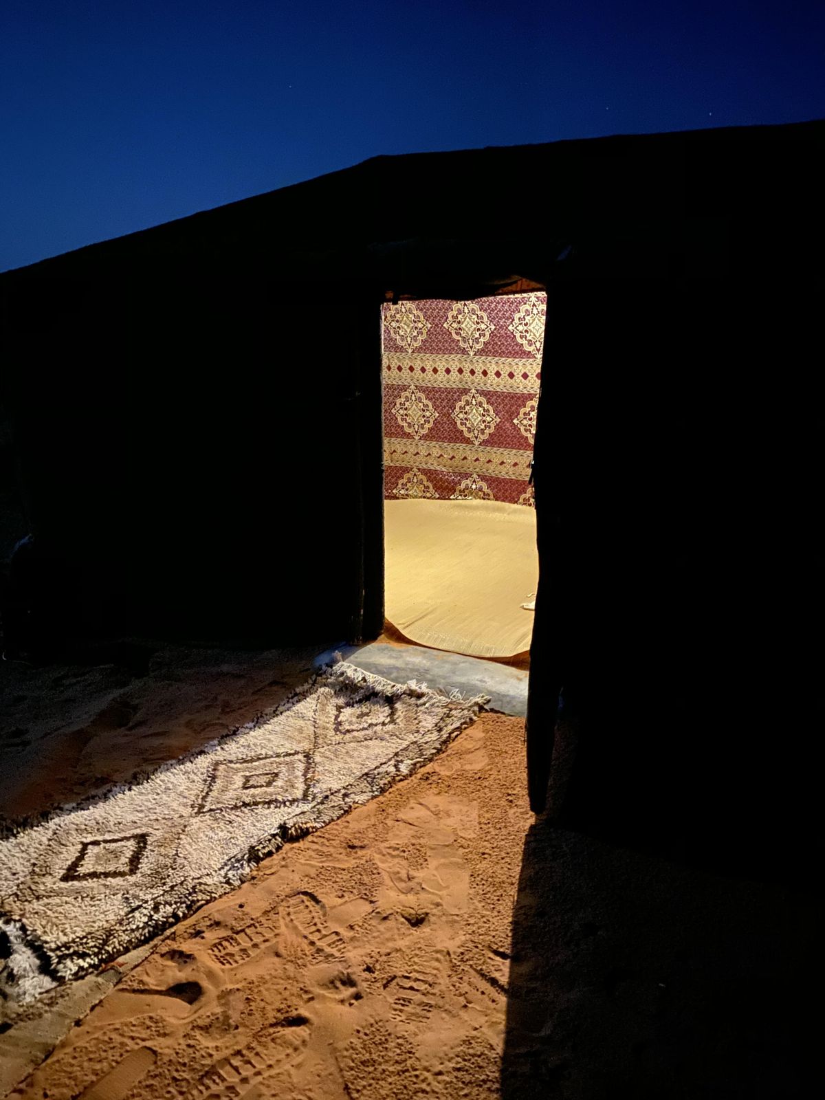 A doorway view of our Berber tent in the dunes of the Sahara Desert. (Dan Webster/For The Spokesman-Review)