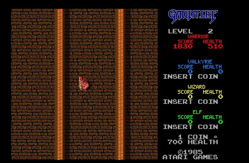 Gauntlet gave four lucky arcade-goers the opportunity to slash their way through mazes in 1985.