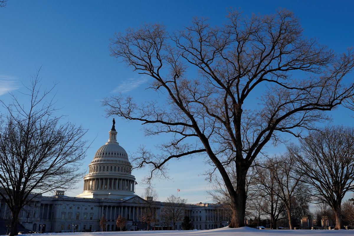 The U.S. Capitol building stands as Congress works to resolve a dispute over immigration enforcement and avert a looming partial government shutdown in Washington, D.C.  (Reuters)