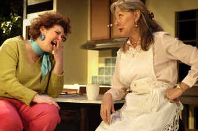 
Erica Chiles- Curnutte, left, plays Hannah Mae and Karen Nelson plays Maude in 