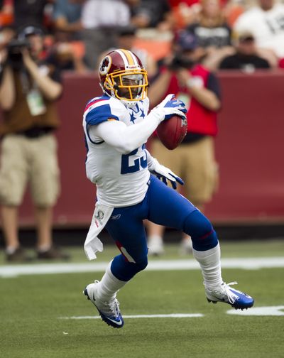 DeAngelo Hall was pleased to get a Cadillac for being MVP. (Associated Press)